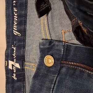 7 For All Mankind Dark Blue Skinny Jeans, Size 28